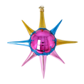 Load image into Gallery viewer, Pink Aurora Sunburst Christmas ornament free blowing PRE-ORDER 2026-070