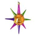Load image into Gallery viewer, Amber Blossom Sunburst Glass Christmas ornament free blowing PRE-ORDER 2026-072