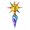 Загрузить изображение в просмотрщик галереи, Aurora Spectrum Star Glass Christmas ornament free blowing PRE-ORDER 2026-075