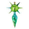 Cargar imagen en el visor de la galería, Golden Dawn Star Glass Christmas ornament free blowing PRE-ORDER 2026-079