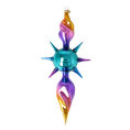Load image into Gallery viewer, Magenta Flame Star Glass Christmas ornament free blowing PRE-ORDER 2026-082