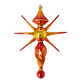 Załaduj obraz do przeglądarki galerii, Golden Ember Star Glass Christmas ornament free blowing PRE-ORDER 2026-086