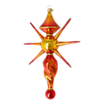 Załaduj obraz do przeglądarki galerii, Golden Ember Star Glass Christmas ornament free blowing PRE-ORDER 2026-086
