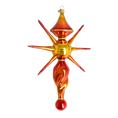 Load image into Gallery viewer, Golden Ember Star Glass Christmas ornament free blowing PRE-ORDER 2026-086