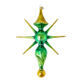 Load image into Gallery viewer, Emerald Classic Star Glass Christmas ornament free blowing PRE-ORDER 2026-091