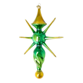 Load image into Gallery viewer, Emerald Classic Star Glass Christmas ornament free blowing PRE-ORDER 2026-091