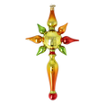 Load image into Gallery viewer, Golden Hearth Star Glass Christmas ornament free blowing PRE-ORDER 2026-096