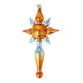 Load image into Gallery viewer, Celestial Amber Star Glass Christmas ornament free blowing PRE-ORDER 2026-097