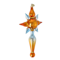 Load image into Gallery viewer, Celestial Amber Star Glass Christmas ornament free blowing PRE-ORDER 2026-097