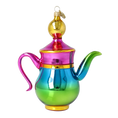 Load image into Gallery viewer, Rainbow Brew Pot Free Blowing Glass Ornament 2026-109