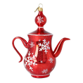 Charger l'image dans la visionneuse de la galerie, Crimson Snow Tea Pot Free Blowing Glass Teacup Ornament 2026-115