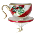 Bild in die Galerieansicht laden, Holiday Red Cup Free Blowing Glass Teacup Ornament 2026-120