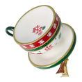 Load image into Gallery viewer, Festive Snowflake Cup Free Blowing Glass Teacup Ornament 2026-124