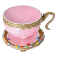 Load image into Gallery viewer, Sweet Sprinkle Cup Free Blowing Glass Teacup Ornament 2026-128