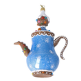 Load image into Gallery viewer, Frosted Candy Teapot Pot Free Blowing Glass Ornament 2026-133
