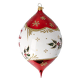 Load image into Gallery viewer, Personalized Winter Holly Drop in Ruby | Hand-Painted Glass Ornament | Blubom 2027-034