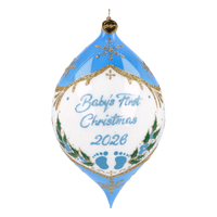 Personalized Winter Holly Drop in Sky