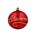 Load image into Gallery viewer, Name bauble. Handmade Glass Christmas ornament.