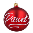 Load image into Gallery viewer, Name bauble. Handmade Glass Christmas ornament.
