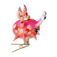 Load image into Gallery viewer, Happy Crab. Handmade Glass Christmas ornament.