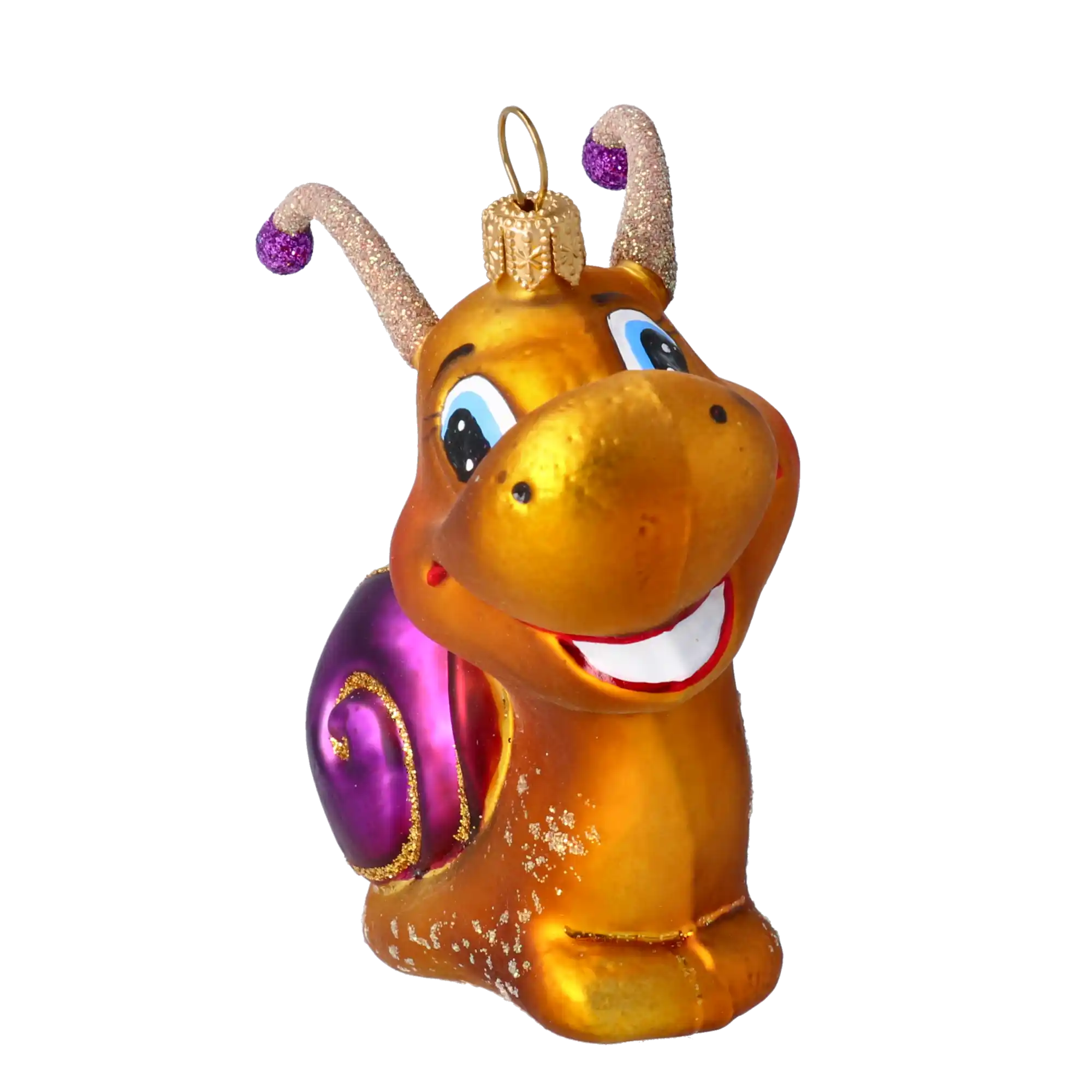 Cheerful Snail Ornament Handmade Glass Christmas ornament