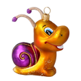 Load image into Gallery viewer, Cheerful Snail Ornament Handmade Glass Christmas ornament
