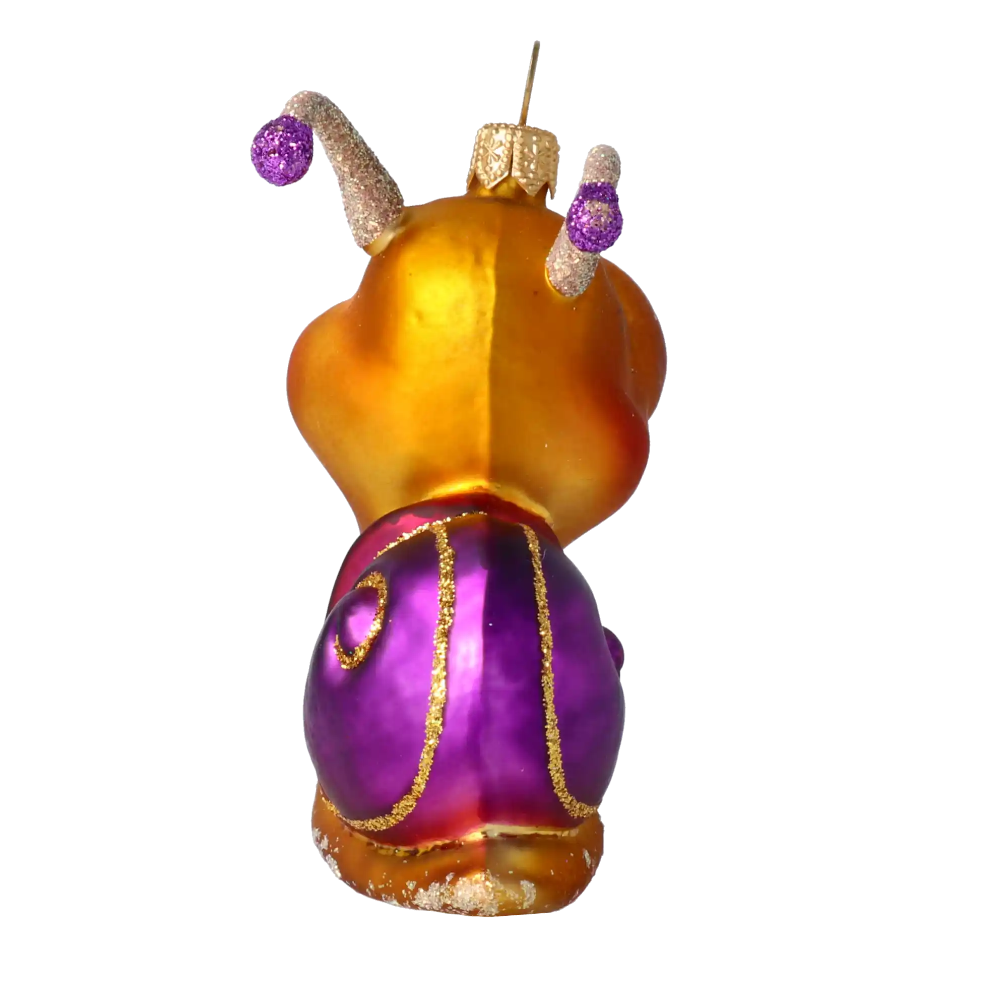 Cheerful Snail Ornament Handmade Glass Christmas ornament
