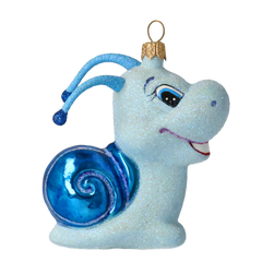 Curious Snail in Ice & Sapphire