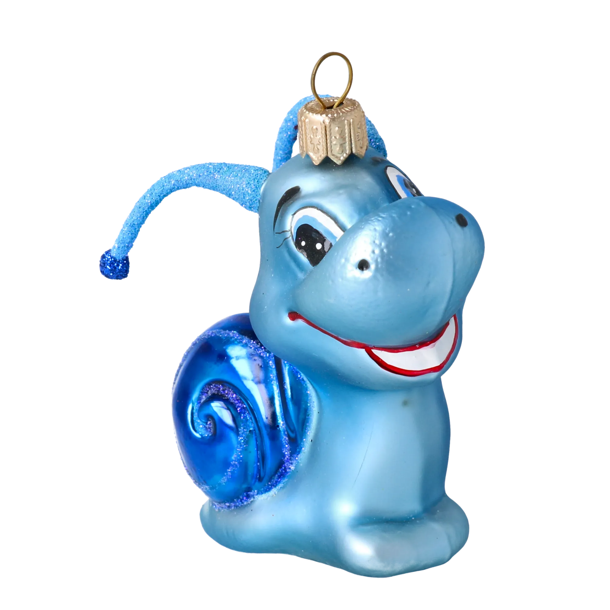 Gentle Cobalt Voyager | Hand-Painted Glass Ornament | Blubom 2020-007