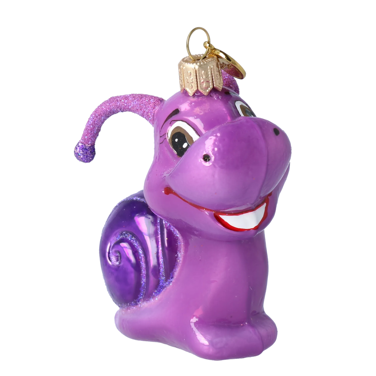 Jovial Amethyst Wanderer | Hand-Painted Glass Ornament | Blubom 2020-008