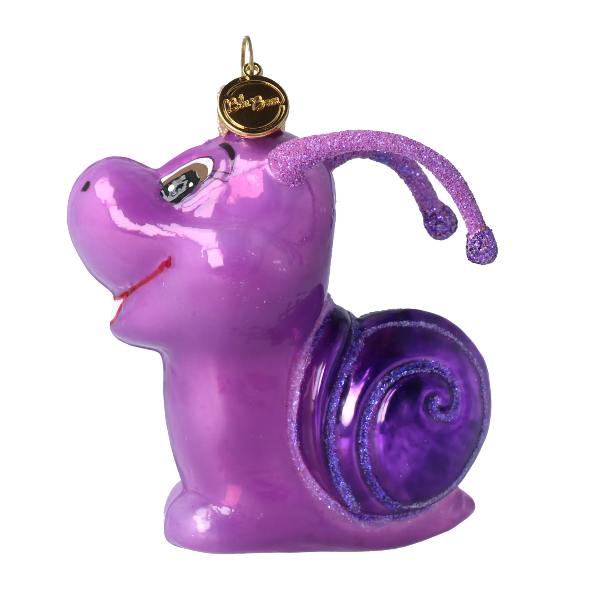 Jovial Amethyst Wanderer | Hand-Painted Glass Ornament | Blubom 2020-008