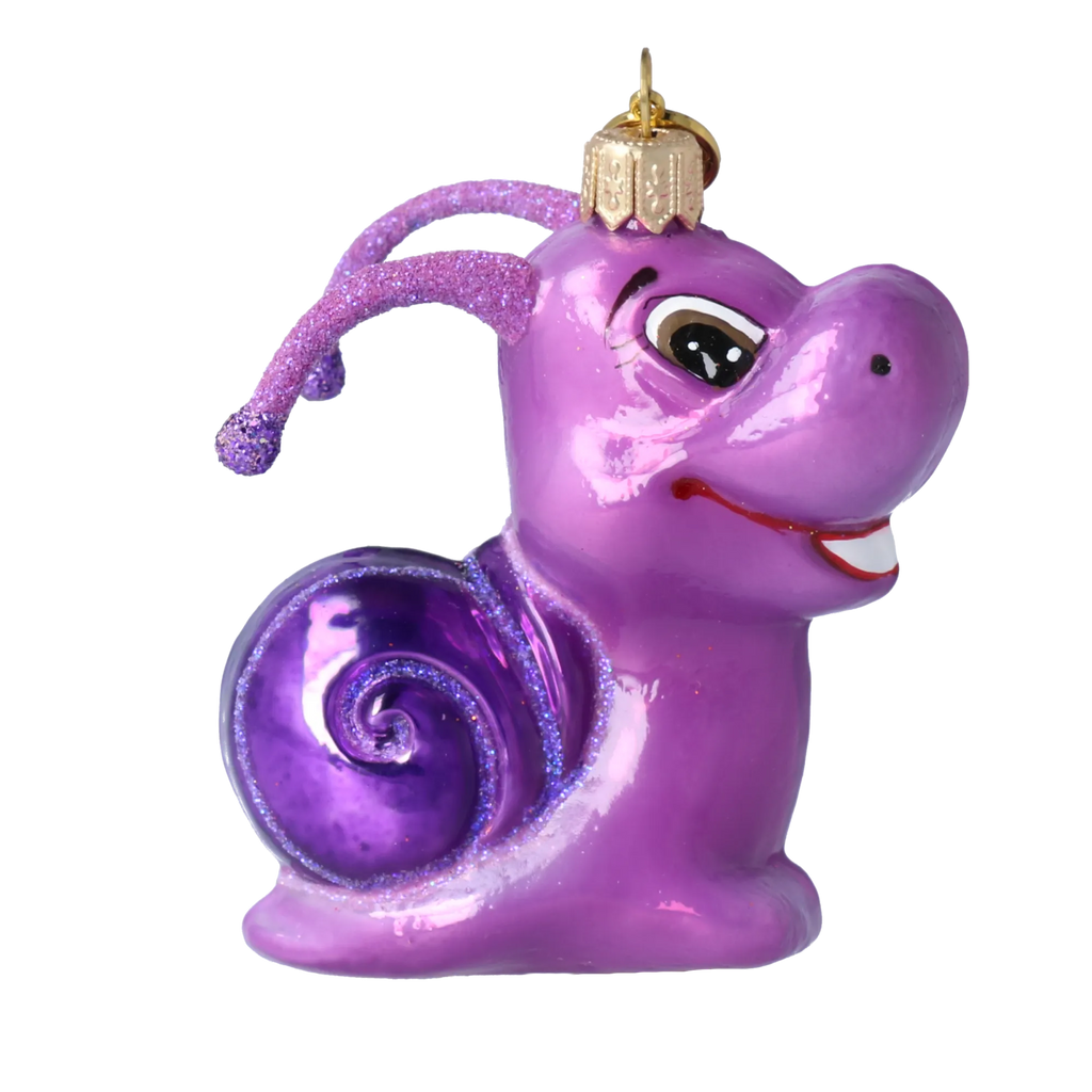 Jovial Amethyst Wanderer | Hand-Painted Glass Ornament | Blubom 2020-008