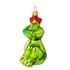 Verdant Sovereign | Hand-Painted Glass Ornament | Blubom 2020-010