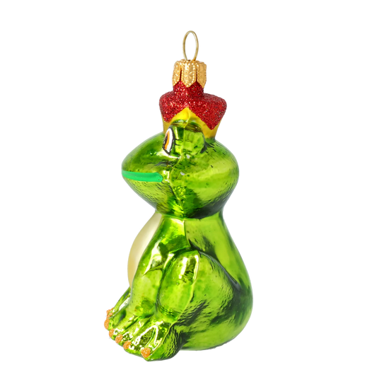 Emerald Frog Prince Premium christmas glass ornament 2020-010