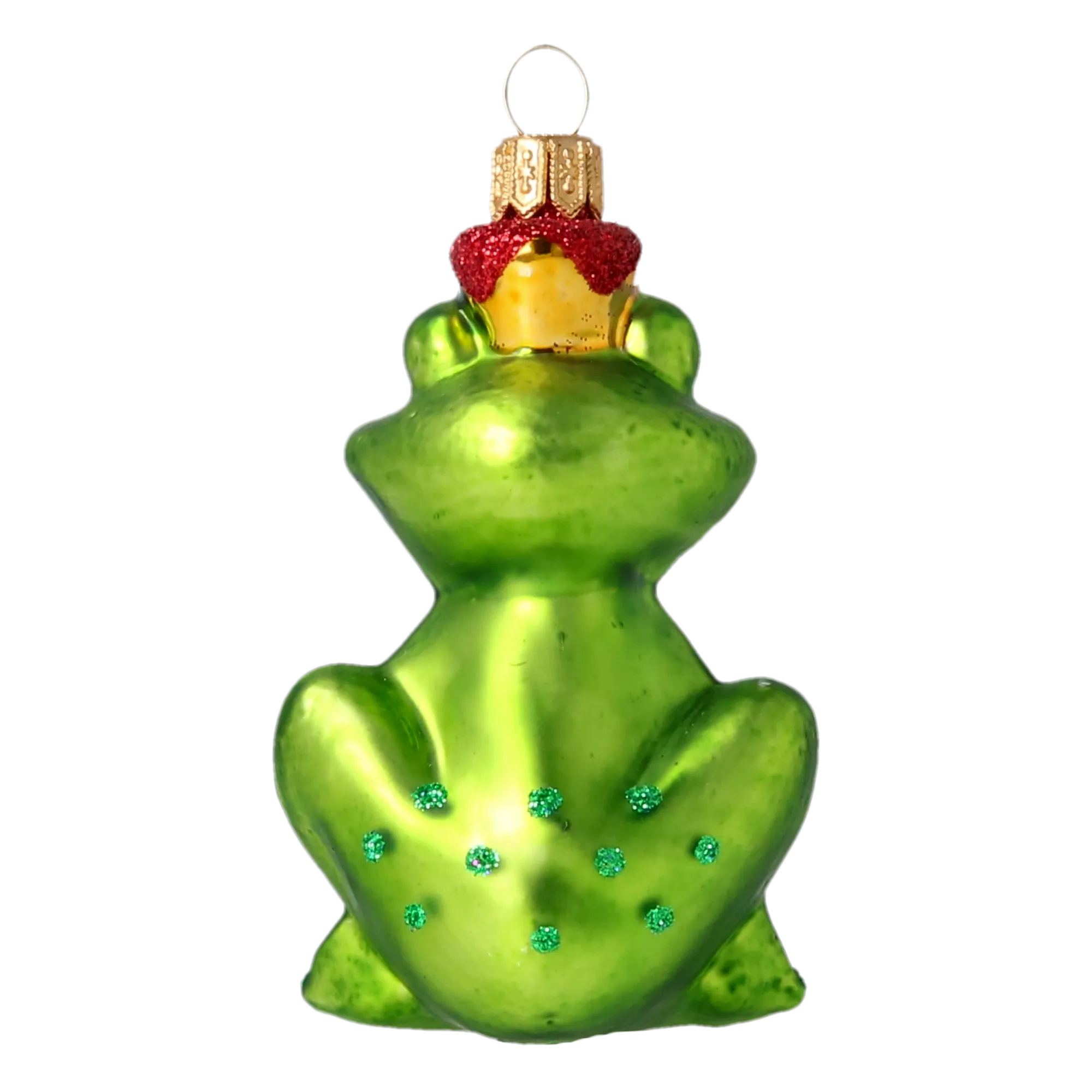 Emerald Frog Prince Premium christmas glass ornament 2020-016
