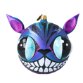 Load image into Gallery viewer, Moon Cat. Handmade Glass Christmas ornament. 2020-017
