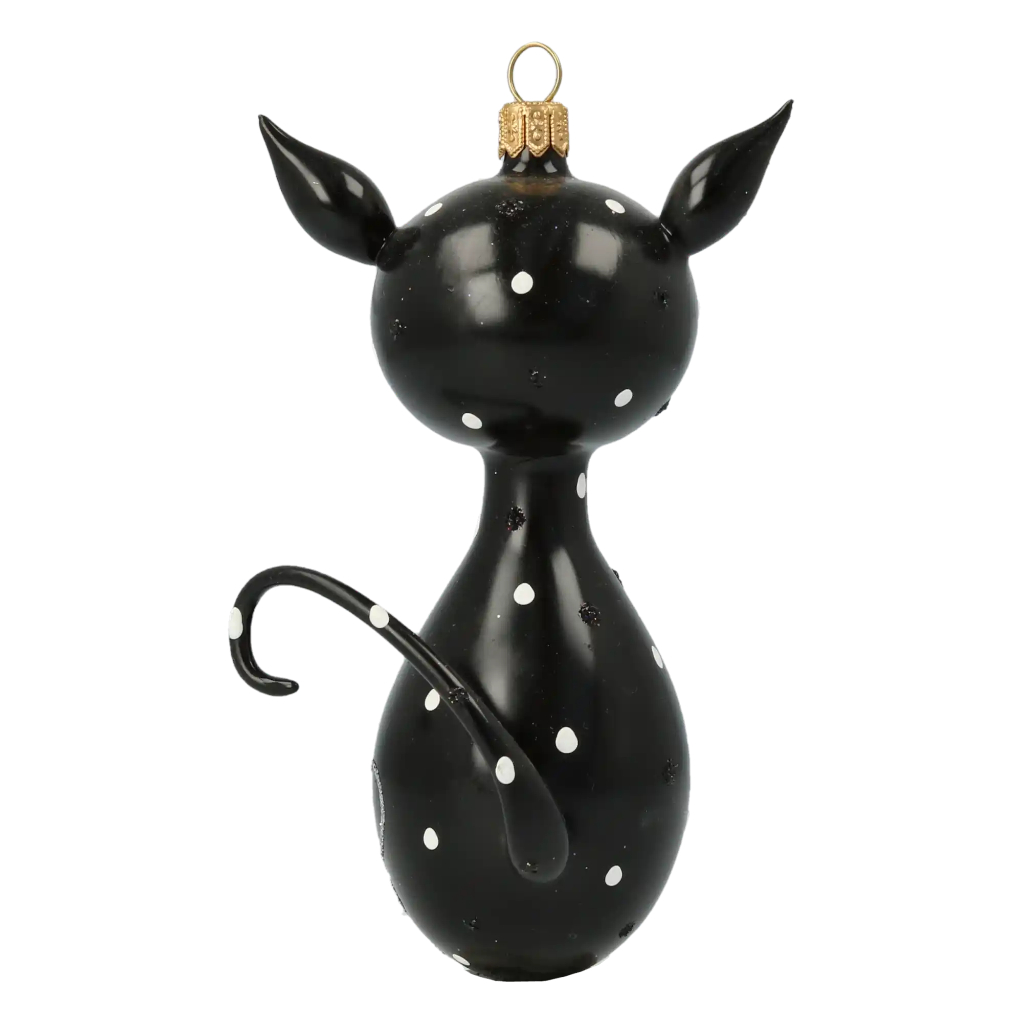 Christmas Ornament - Black Cat with Mouse.