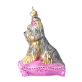 Load image into Gallery viewer, Miss Yorkie. Handmade Glass Christmas ornament Yorkshire Terrier

