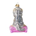 Load image into Gallery viewer, Miss Yorkie. Handmade Glass Christmas ornament Yorkshire Terrier
