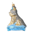 Load image into Gallery viewer, Yorkie Cutie Handmade Glass Christmas ornament Yorkshire Terrier
