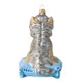 Load image into Gallery viewer, Yorkie Cutie Handmade Glass Christmas ornament Yorkshire Terrier
