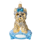 Noble Companion Sapphire Bow | Hand-Painted Glass Ornament | Blubom 2020-040