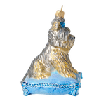 Noble Companion Sapphire Bow | Hand-Painted Glass Ornament | Blubom 2020-040