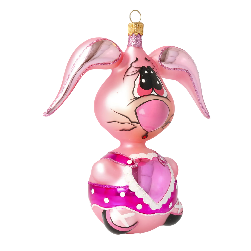 Startled Sweetheart | Hand-Painted Glass Ornament | Blubom 2020-043