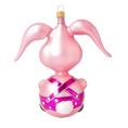 Bild in die Galerieansicht laden, Pink Rabbit. Handmade Glass Christmas ornament. 2020-043
