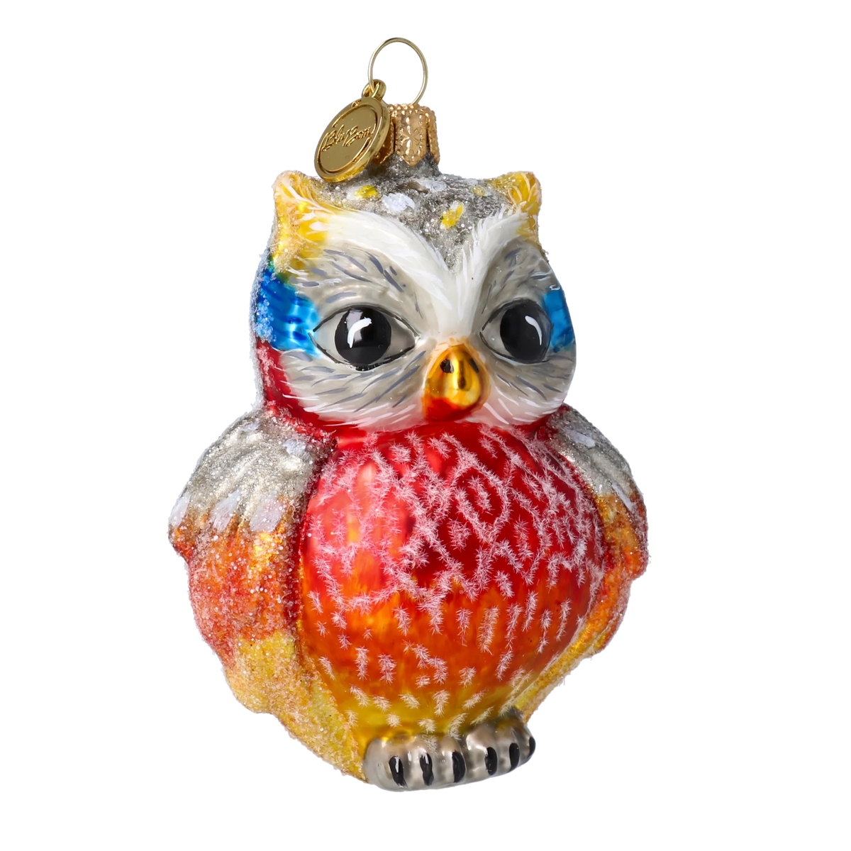 Vigilant Scarlet Sentry | Hand-Painted Glass Ornament | Blubom 2020-047