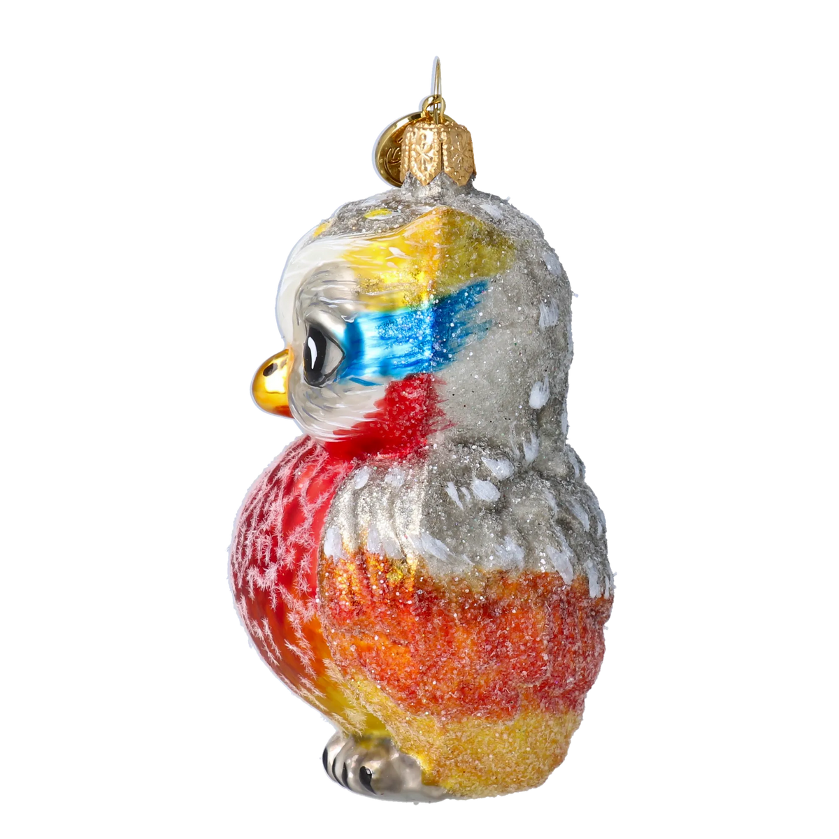 Vigilant Scarlet Sentry | Hand-Painted Glass Ornament | Blubom 2020-047