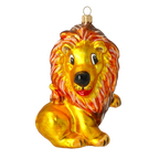 Noble Saffron Lion | Hand-Painted Glass Ornament | Blubom 2020-048