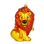 Valiant Amber Lion | Hand-Painted Glass Ornament | Blubom 2020-049