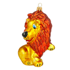 Valiant Amber Lion | Hand-Painted Glass Ornament | Blubom 2020-049